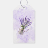 Dank u kaart lavendel bruiloft cadeaulabel (Achterkant)