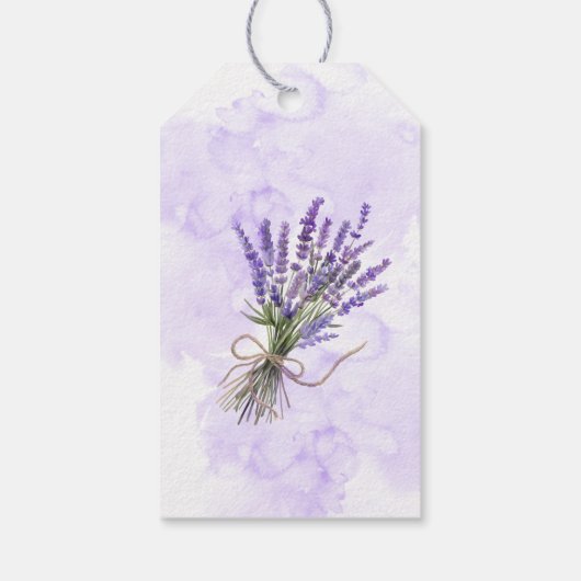 Dank u kaart lavendel bruiloft cadeaulabel (Achterkant)