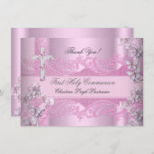 Dank u kaart Meisje Eerste Heilige Communie Kant R (Voorkant / Achterkant)