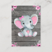 Dank u kaart meisje olifant douche (Achterkant)