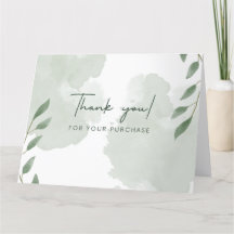 Dank u kaart met eenvoudig groen