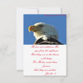 Dank u kaart met foto van Eagle & Schrift (Voorkant)