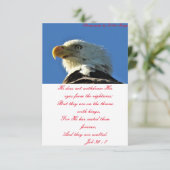 Dank u kaart met foto van Eagle & Schrift (Staand voorkant)