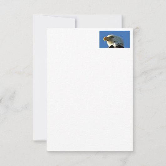 Dank u kaart met foto van Eagle & Schrift (Achterkant)