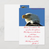 Dank u kaart met foto van Eagle & Schrift (Voorkant / Achterkant)