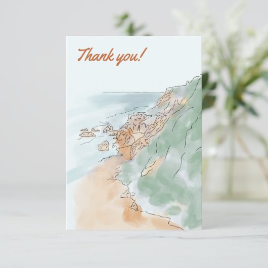 Dank u kaart met Los Angeles. Malibu (Staand voorkant)