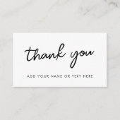 Dank u, Kaart | Minimaal wit (Voorkant)