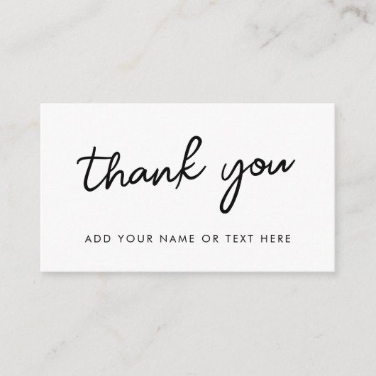 Dank u, Kaart | Minimaal wit (Voorkant)