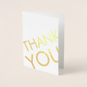 Dank u kaart Moderne minimalistische Folie Metalli (Voorkant)