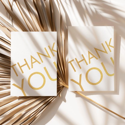 Dank u kaart Moderne minimalistische Folie Metalli