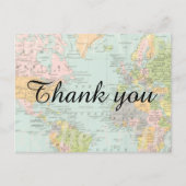 Dank u kaart - Multicolor Wereldkaart (Voorkant)
