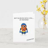 Dank u kaart - niet alle helden draag kappen (Gele Bloem)