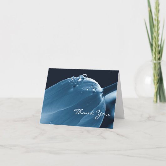 Dank u Kaart Notecard, Tulp & Regendruppels, (Voorkant)