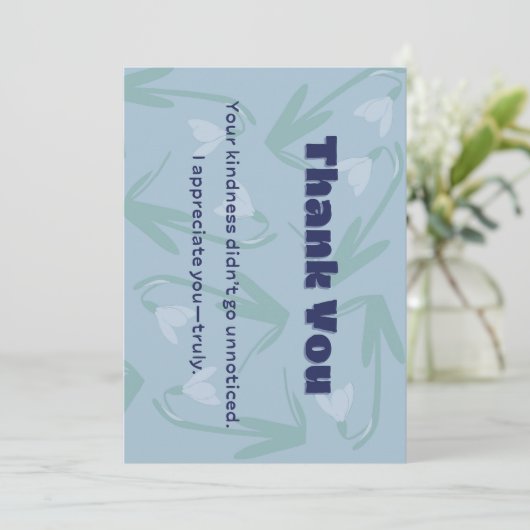 Dank u kaart ontwerp wenskaart (Staand voorkant)