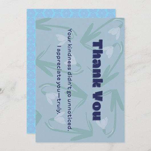 Dank u kaart ontwerp wenskaart (Voorkant / Achterkant)