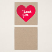 Dank u kaart op Premium Kraft papier. (Voorkant /achterkant)