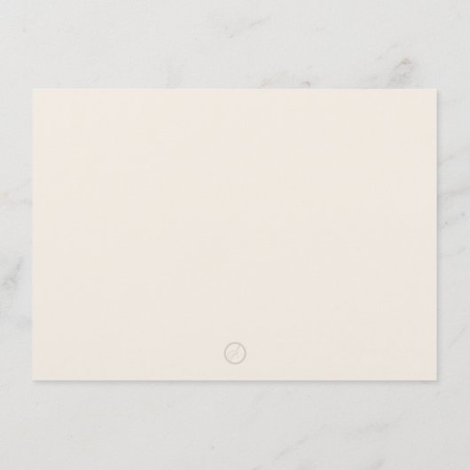 Dank u kaart opmerking tan beige anjer bloem (Achterkant)