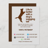 Dank u kaart petstore hond (Voorkant / Achterkant)