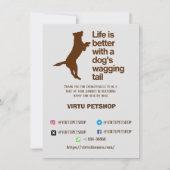 Dank u kaart petstore hond (Voorkant)