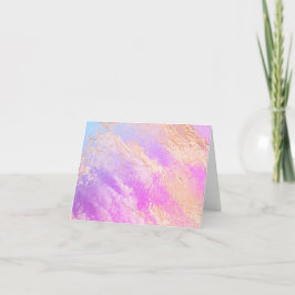 Dank u kaart roze marmeren ontwerp