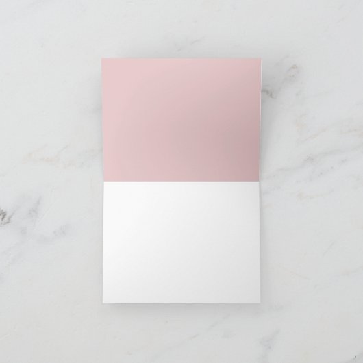 Dank u kaart roze marmeren ontwerp (Binnen)