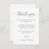 Dank u kaart, script dank u kaart (Voorkant / Achterkant)