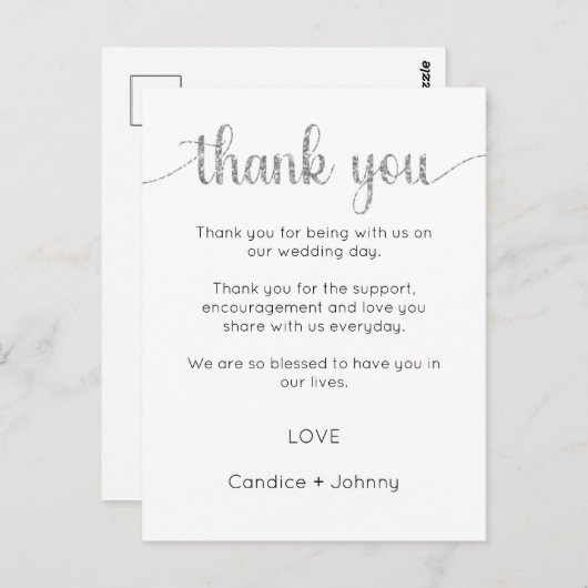 Dank u kaart, script dank u kaart (Voorkant / Achterkant)