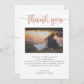 Dank u kaart, script dank u kaart, foto bedankkaart (Voorkant / Achterkant)