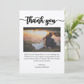 Dank u kaart, script dank u kaart, foto bedankkaart (Staand voorkant)