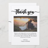 Dank u kaart, script dank u kaart, foto bedankkaart (Voorkant / Achterkant)