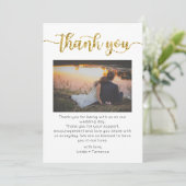 Dank u kaart, script dank u kaart, foto bedankkaart (Staand voorkant)