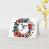 Dank u kaart SJABLOON (Gele Bloem)