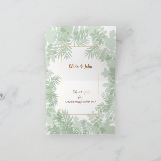 Dank u kaart & tafel zitkaart (Binnen)