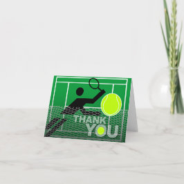 Dank u kaart tennisser
