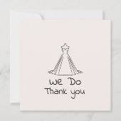 Dank u Kaart Trouwjurk Silhouette Collectie (Voorkant)