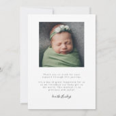 Dank u Kaart van de Aankondiging van de Geboortepl (Achterkant)