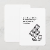 Dank u, Kaart van waardering - Chocolade, Flat (Voorkant / Achterkant)