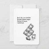 Dank u, Kaart van waardering - Chocolade, Flat (Voorkant)