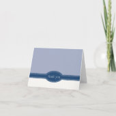 Dank u kaart voor bruiloft of douche, Navy (Voorkant)