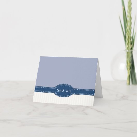 Dank u kaart voor bruiloft of douche, Navy (Voorkant)