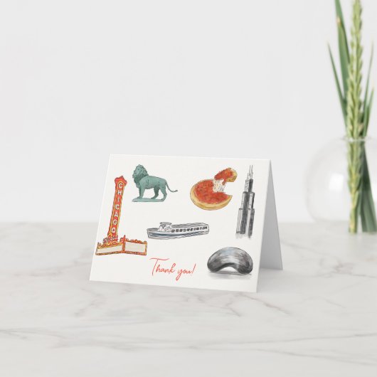 Dank u Kaart voor Chicago bruiloft (Voorkant)