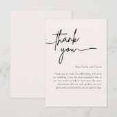 Dank u kaart voor familie (Voorkant / Achterkant)