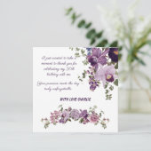 Dank u kaart Waterverf  Bloemen (Staand voorkant)