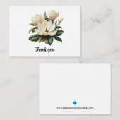 Dank u kaart Waterverf Magnolia Blank Binnen Notitiekaartje (Voorkant / Achterkant)