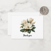 Dank u kaart Waterverf Magnolia Blank Binnen Notitiekaartje (Voorkant / Achterkant in situ)