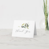 Dank u kaart Waterverf Olive Branch (Voorkant)