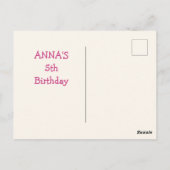 Dank u kaart Whimsical Eenhoorn Verjaardag Briefka (Achterkant)