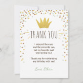 Dank u kaart Wilde dingen Verjaardag Gold Boy Crow (Voorkant)