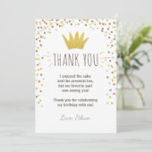 Dank u kaart Wilde dingen Verjaardag Gold Boy Crow (Staand voorkant)