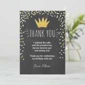 Dank u kaart Wilde dingen Verjaardag Gold Boy Crow (Staand voorkant)